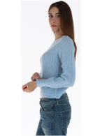 Pull Pepe Jeans couleur bleu azur — vue 2