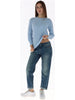 Pull Pepe Jeans couleur bleu azur — vue 4
