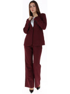 Pantalon Vila Clothes couleur bordeaux — vue 4