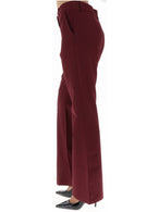Pantalon Vila Clothes couleur bordeaux — vue 2