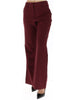 Pantalon Vila Clothes couleur bordeaux