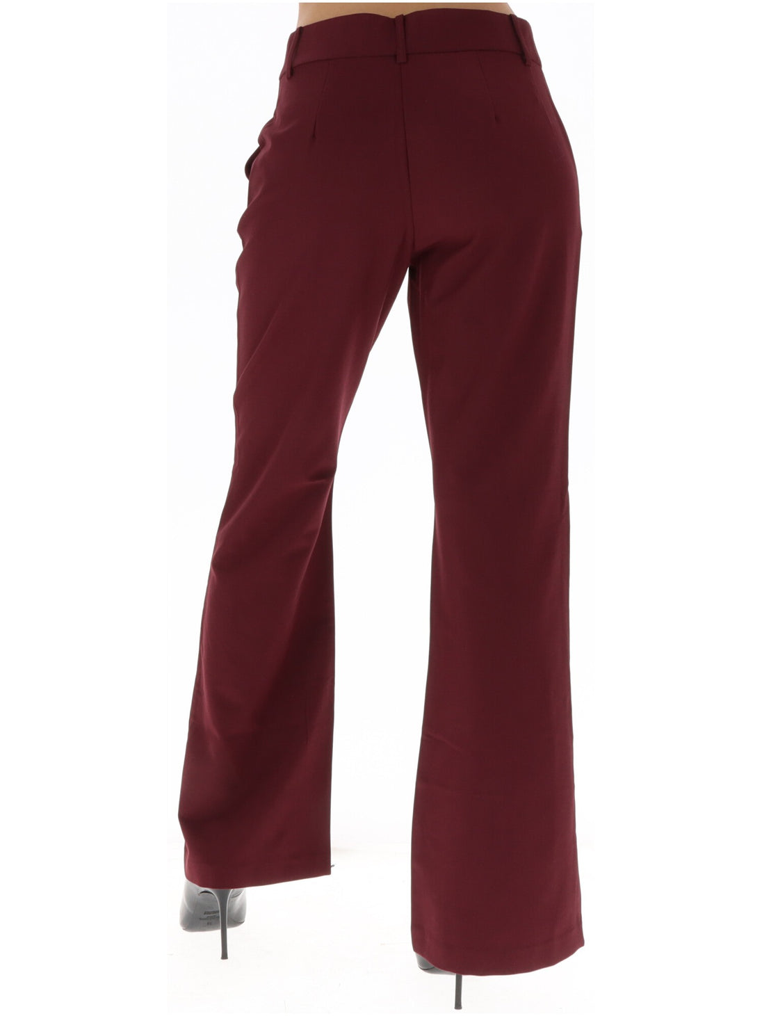 Pantalon Vila Clothes couleur bordeaux — vue 3