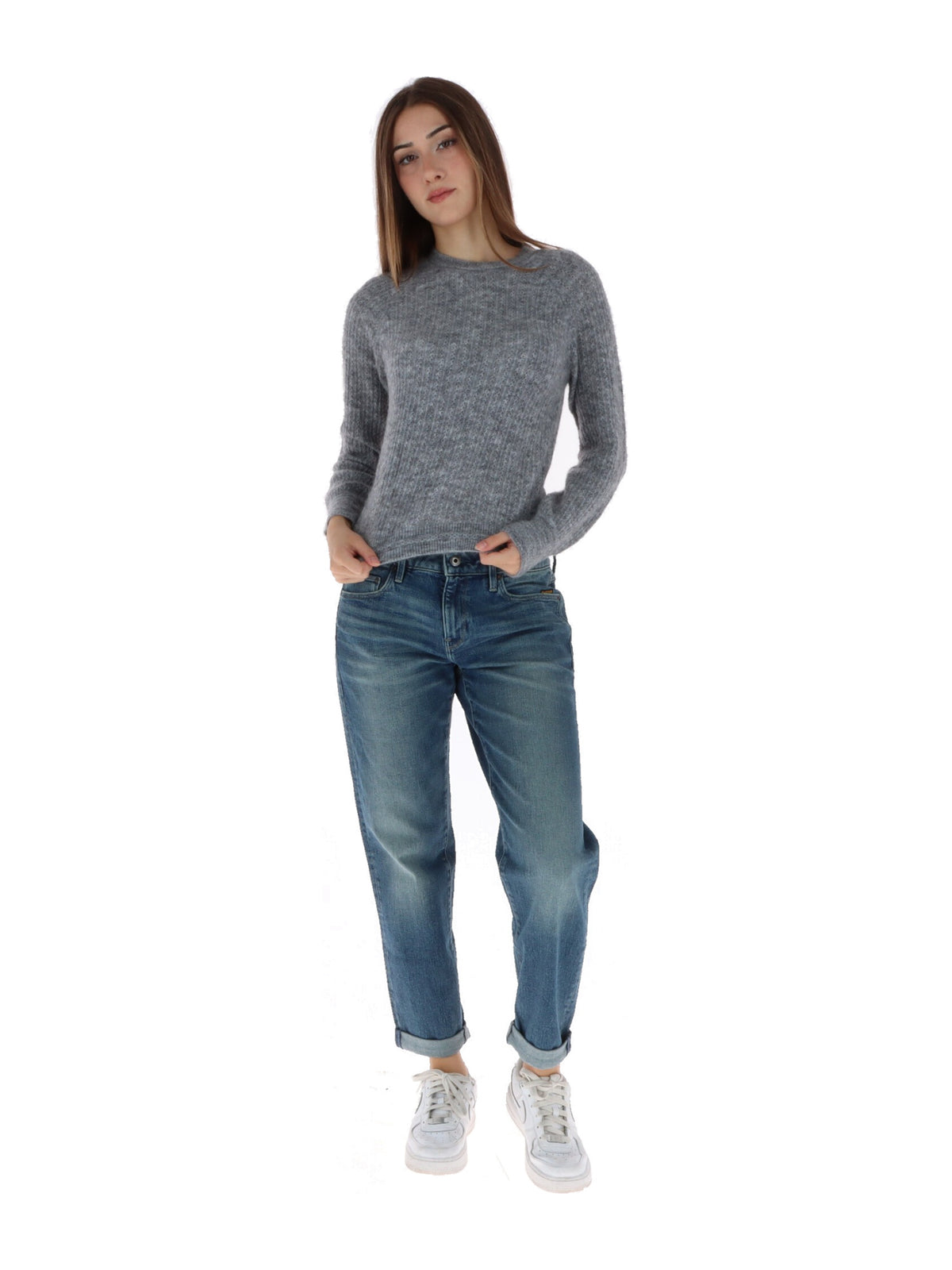 Pull Pepe Jeans couleur gris — vue 4