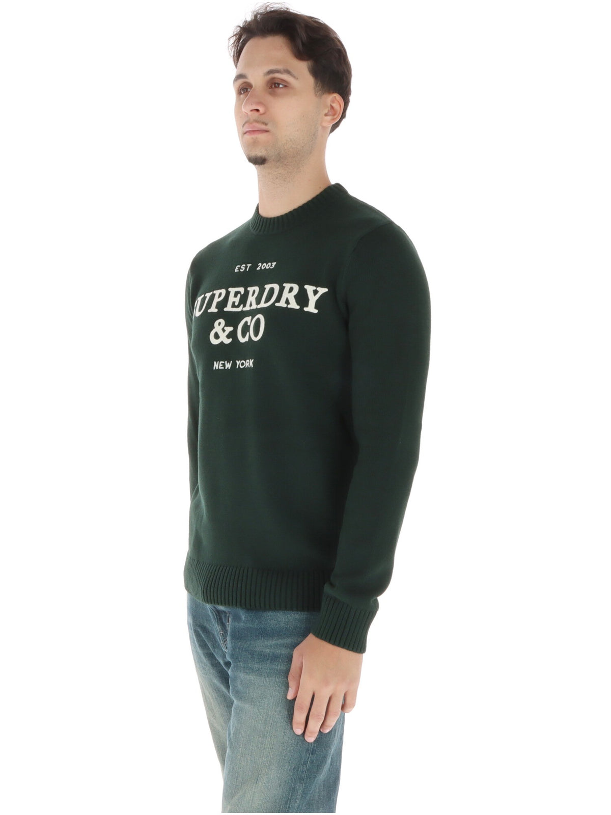 Pull Superdry couleur vert — vue 3