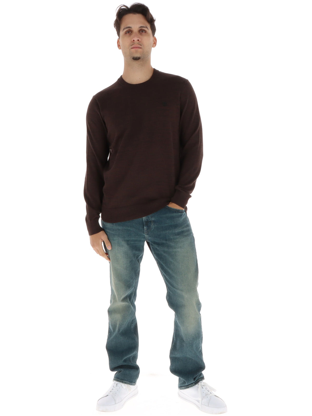 Pull Timberland couleur marron — vue 4