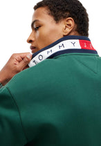 Sweat Tommy Hilfiger Jeans couleur vert — vue 3