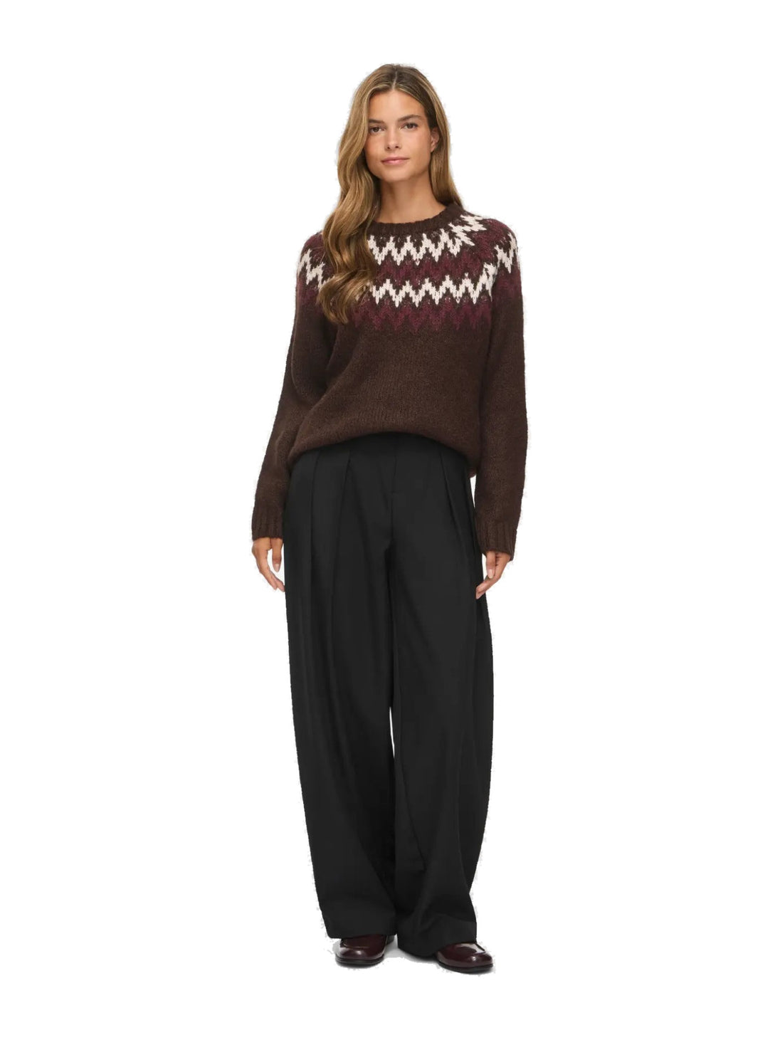 Pull Vila Clothes couleur marron — vue 4