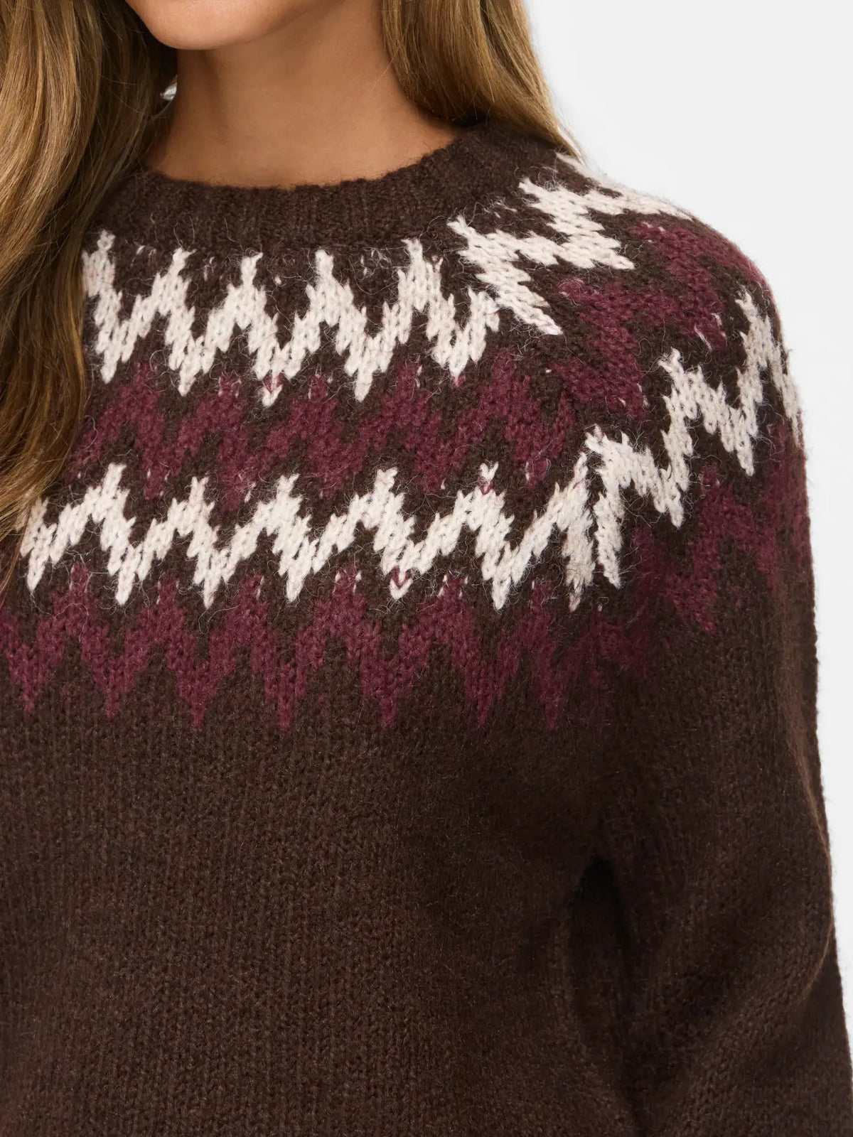 Pull Vila Clothes couleur marron — vue 3