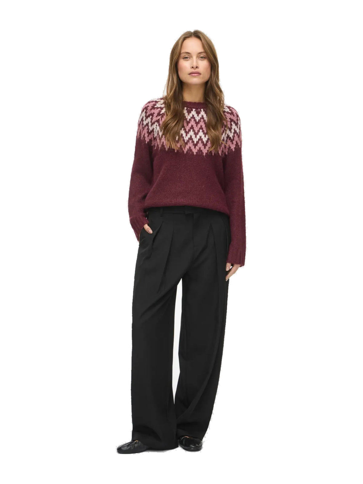 Pull Vila Clothes couleur bordeaux — vue 4