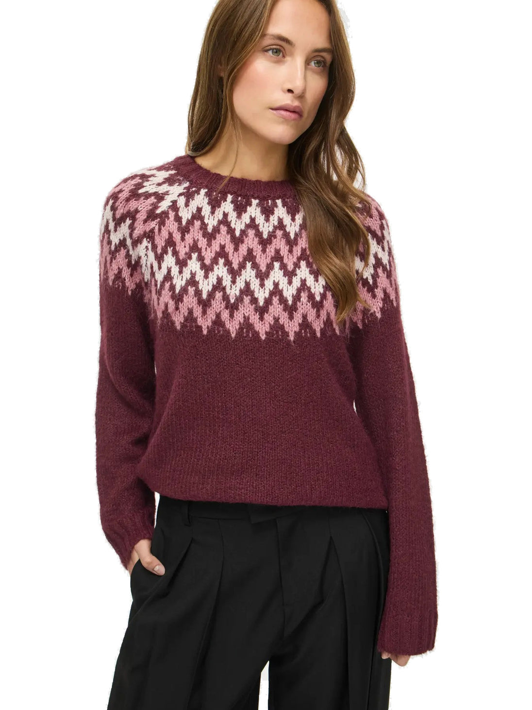 Pull Vila Clothes couleur bordeaux