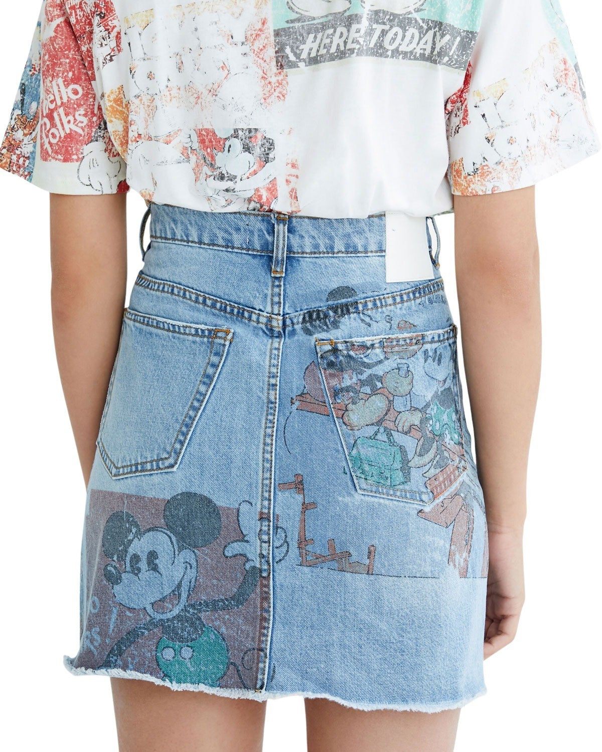 Jupe Desigual couleur bleu — vue 2