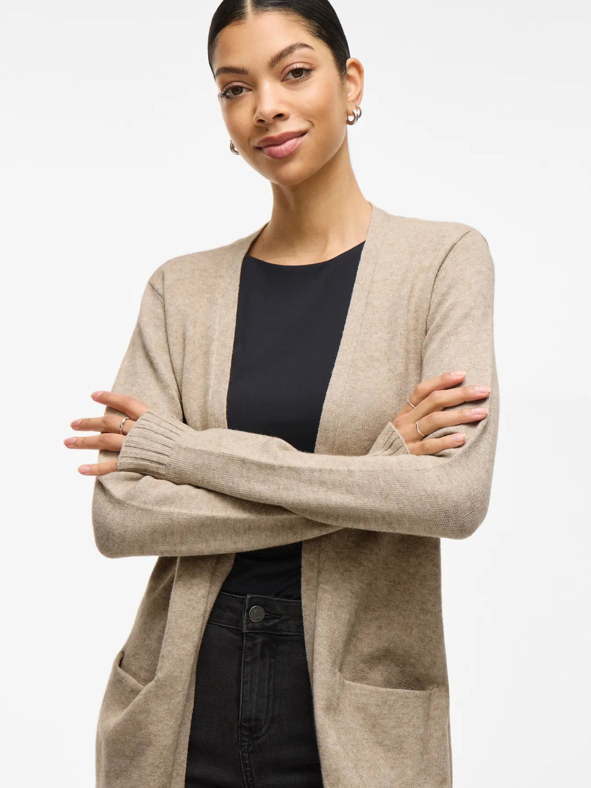 Cardigan Vila Clothes couleur beige — vue 4