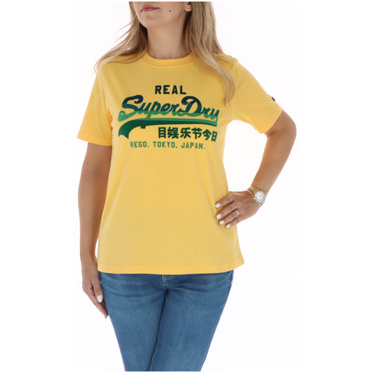 T-shirt Superdry couleur jaune