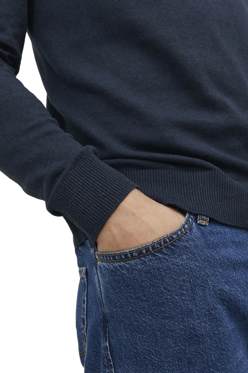 Pull Jack & Jones couleur bleu — vue 3