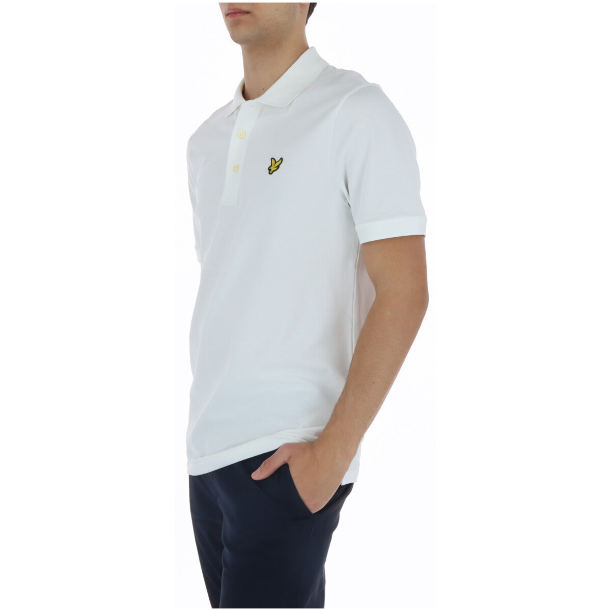 Polo Lyle & Scott couleur blanc — vue 3