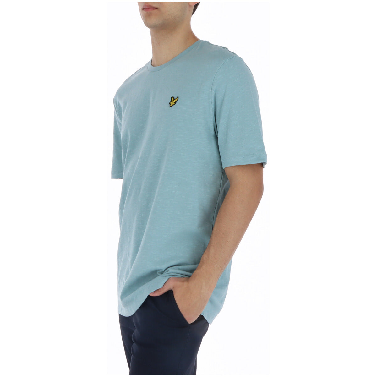 T-shirt Lyle & Scott couleur bleu azur — vue 3
