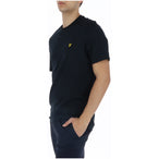 T-shirt Lyle & Scott couleur bleu — vue 3