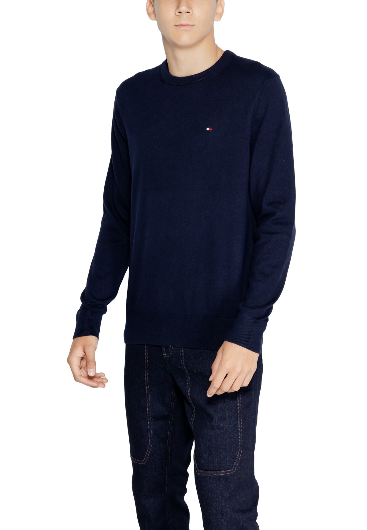 Pull Tommy Hilfiger couleur bleu — vue 3