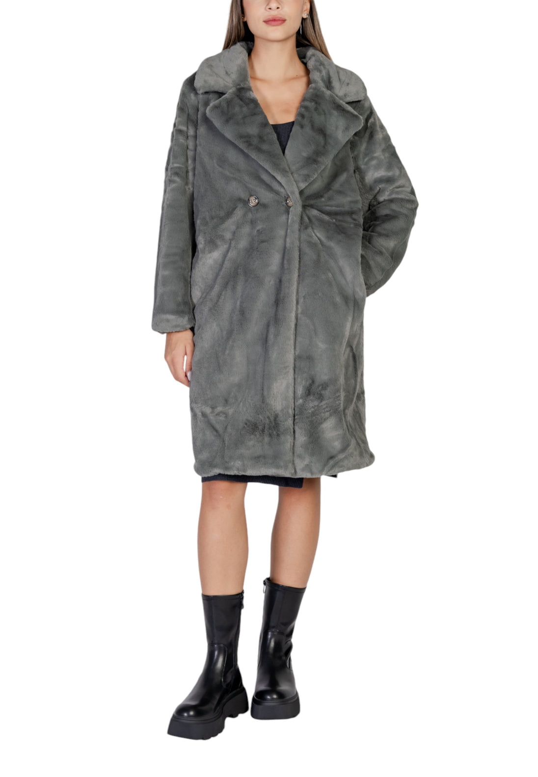 Manteau Ichi couleur gris — vue 5