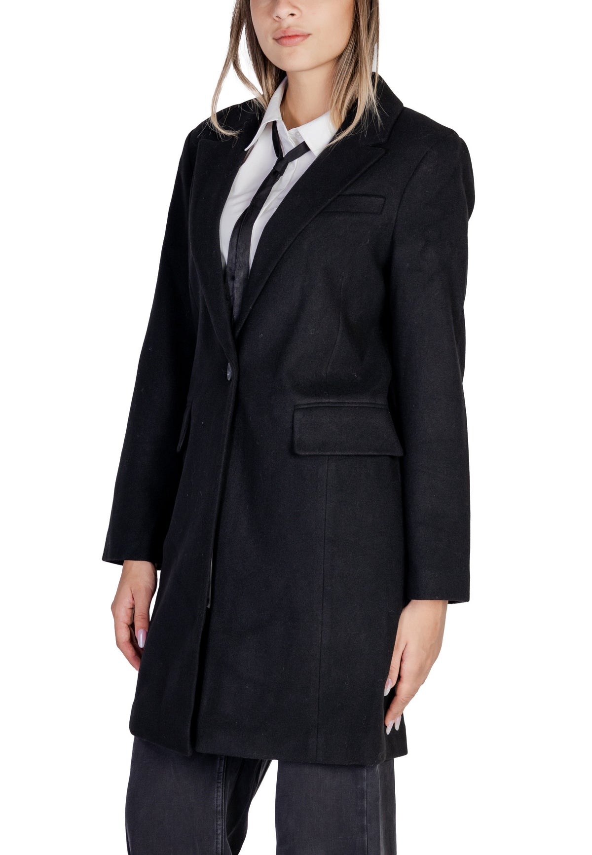 Manteau Only couleur noir — vue 3