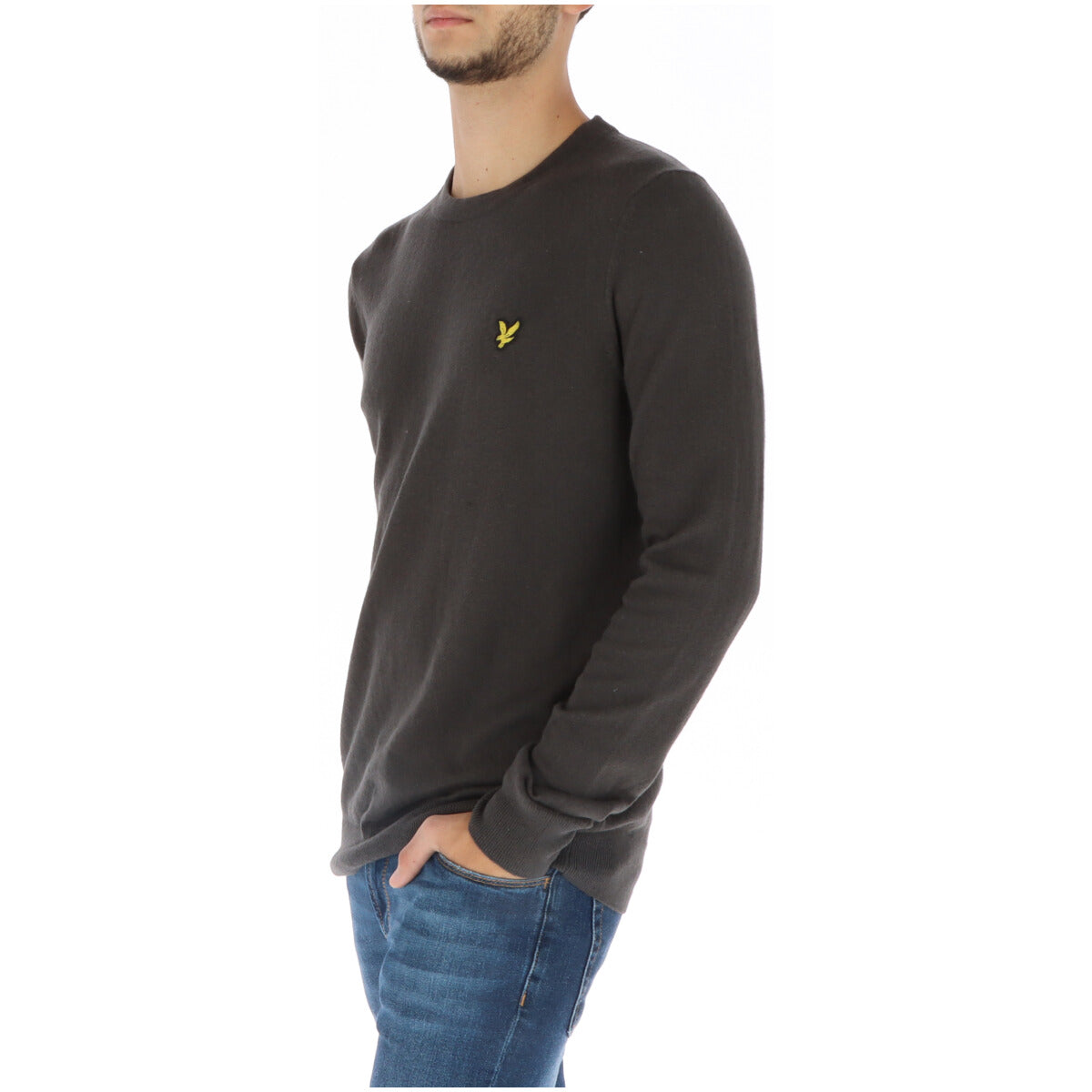 Pull Lyle & Scott couleur gris — vue 3