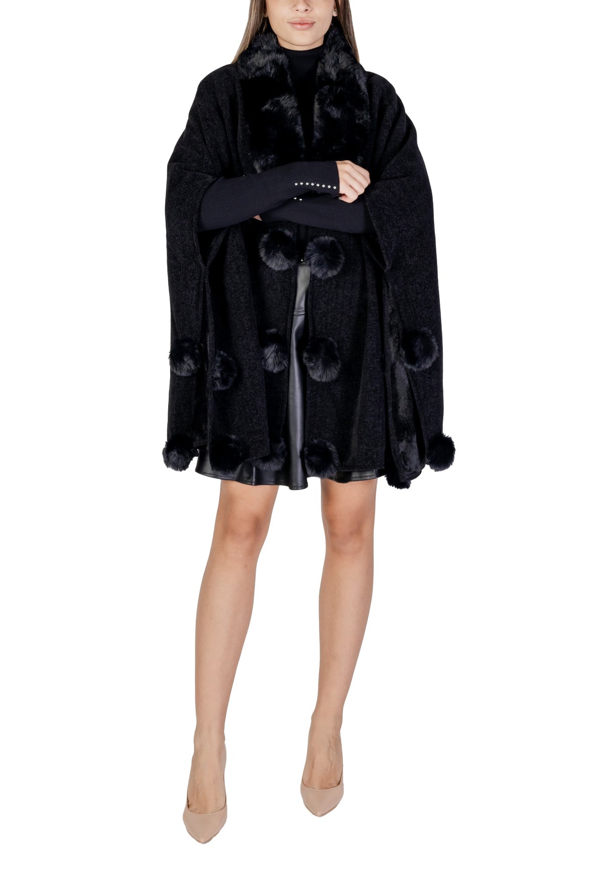 Manteau Morgan De Toi couleur noir — vue 5