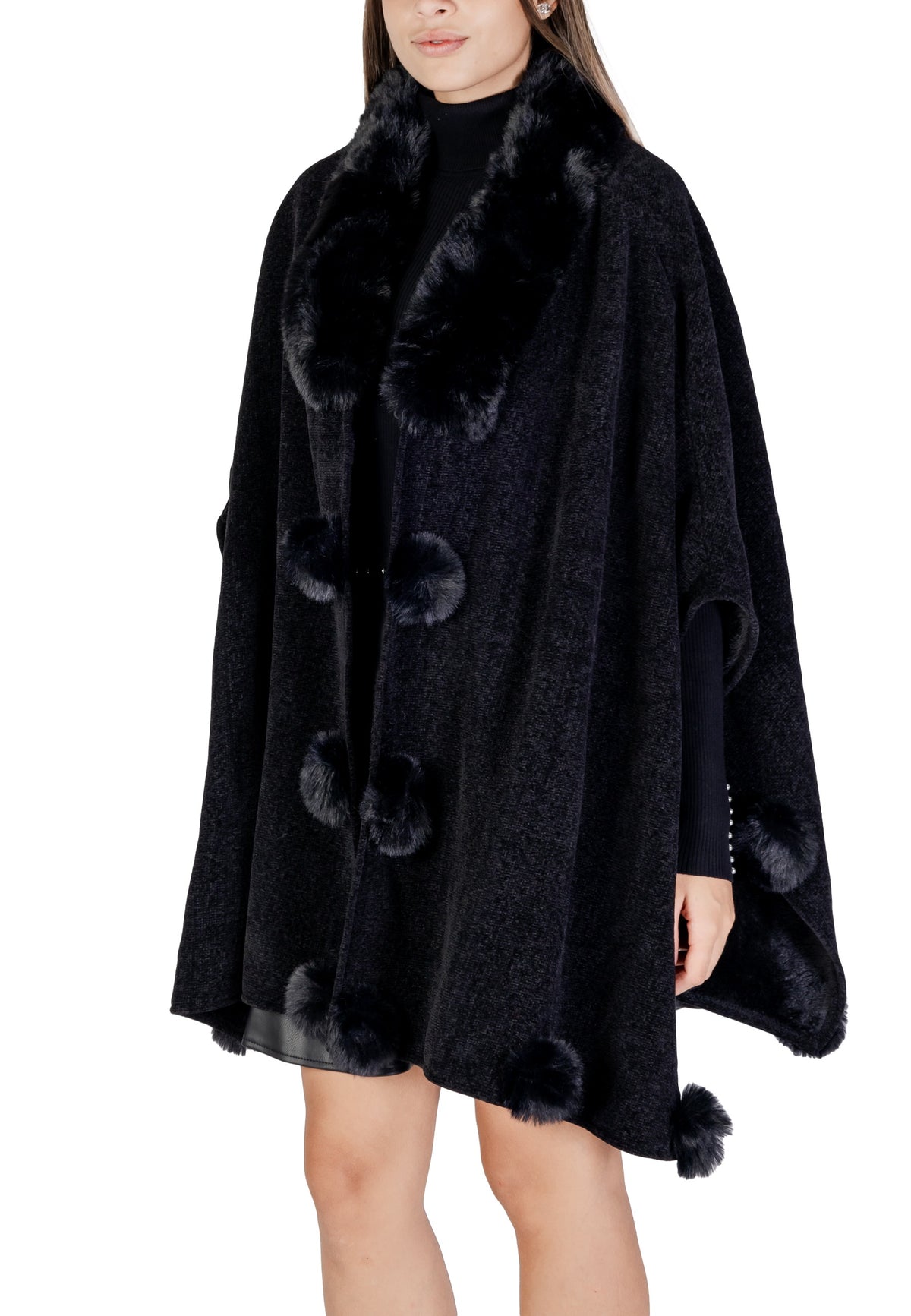 Manteau Morgan De Toi couleur noir — vue 3