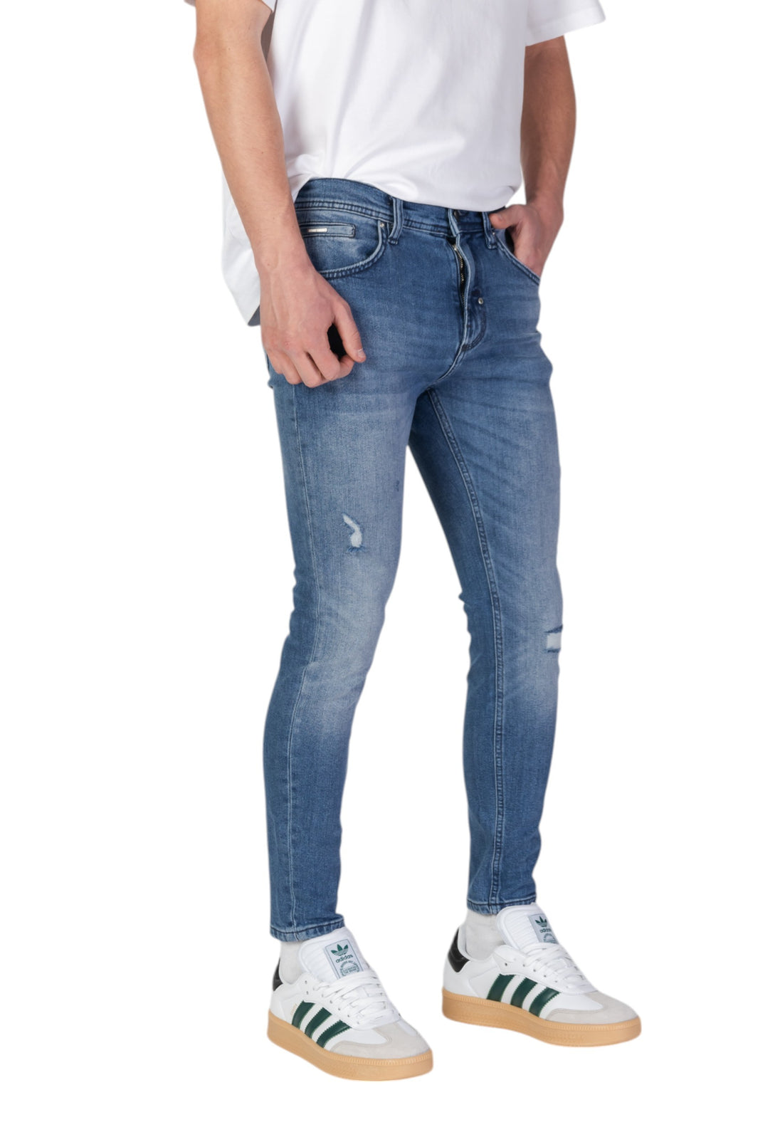 Jean Antony Morato couleur bleu azur — vue 3