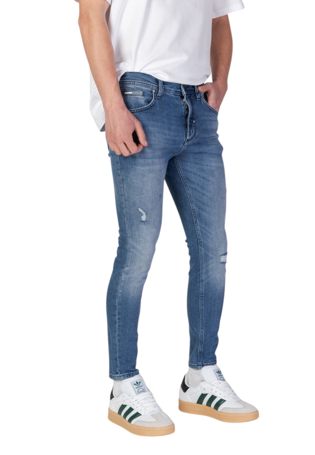 Jean Antony Morato couleur bleu azur — vue 3
