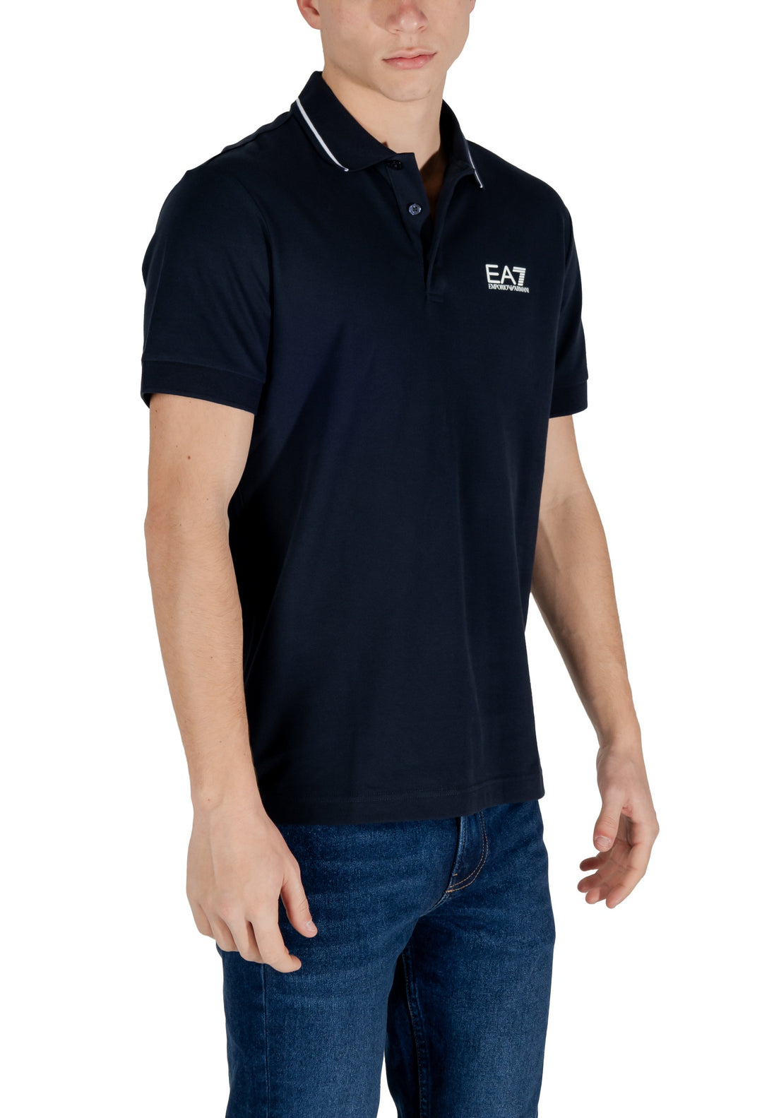 Polo Ea7 couleur bleu — vue 4