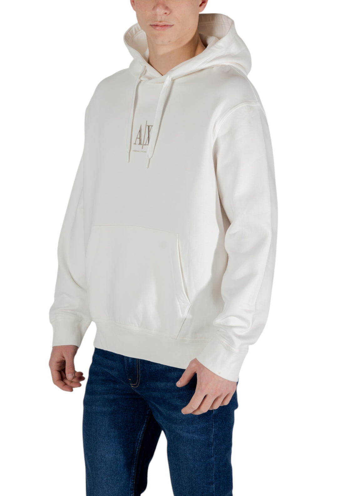 Sweat Armani Exchange couleur beige — vue 2