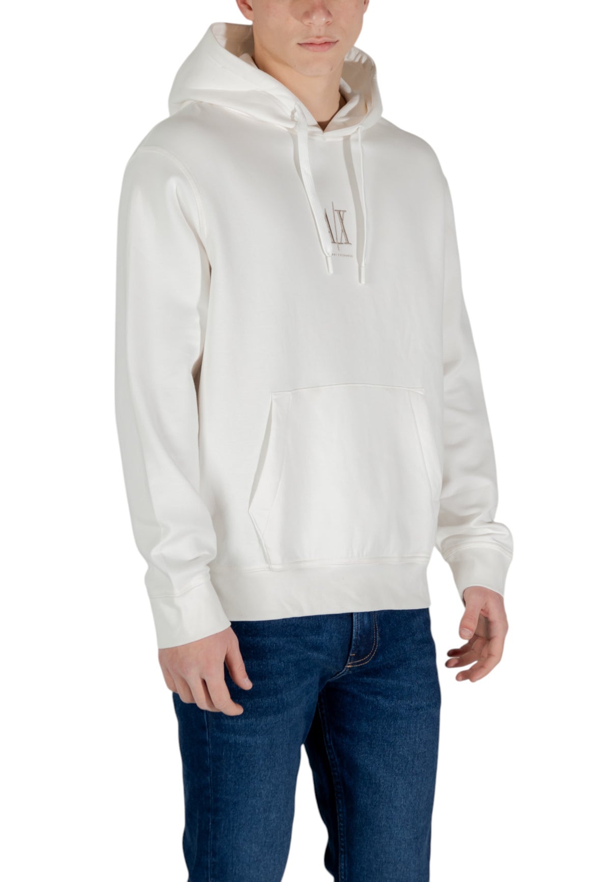 Sweat Armani Exchange couleur beige — vue 3